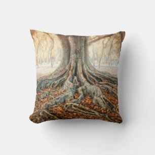 Ancient Tree Roots Kissen
