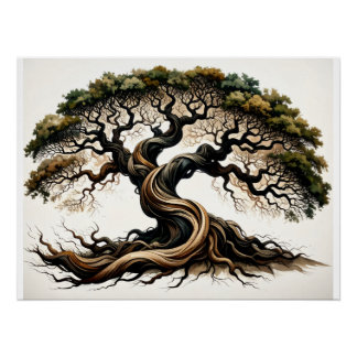 Ancient Twisted Tree Poster
