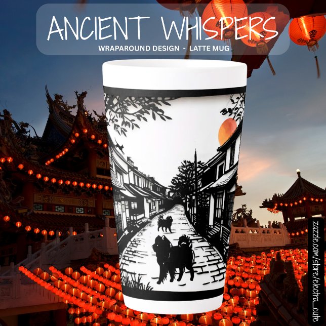 ANCIENT WHISPERS Chow Latte Tasse (Von Creator hochgeladen)
