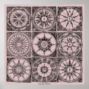 Ancient Wind Rose Poster