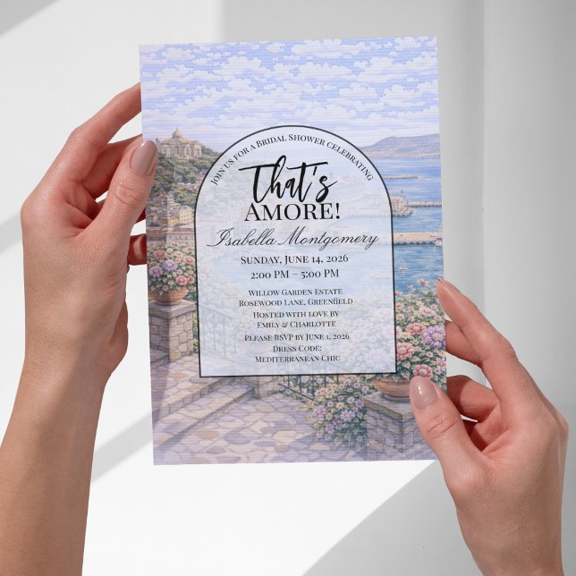 Ancona Italian Themed Bridal Shower Einladung (Ancona Italian Themed Bridal Shower Invitations
)