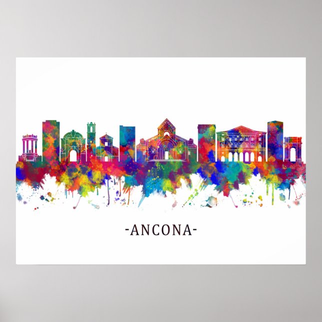 Ancona Italy Skyline Poster (Vorne)