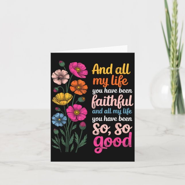 And All My Life You Have Been Faithful And All My  Karte (Vorderseite)