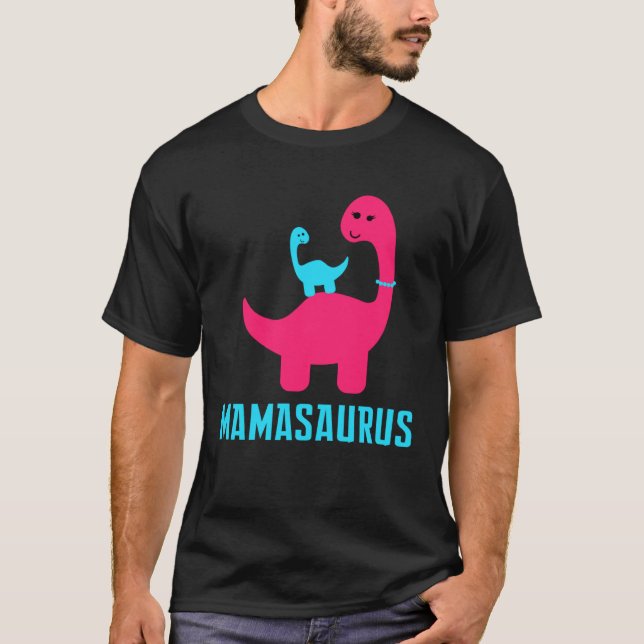 and Cute of  Mamasaurus Dino Themed for Mother T-Shirt (Vorderseite)