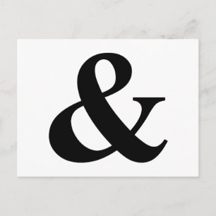 & and Sign Ampersand Logogramm Symbol Symbol Kürze Postkarte