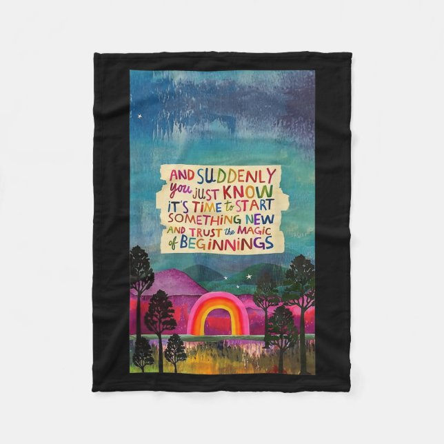 And Suddenly You Just Know It's Time To Start Soin Fleecedecke (Vorderseite)