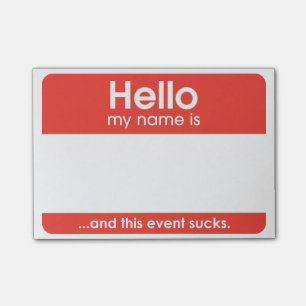 … and this event sucks. Post Post-it Klebezettel