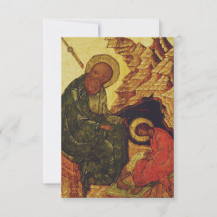Andachtskarte Heiliger Johannes und Prochoros Dankeskarte