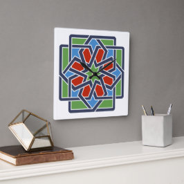 Andalucia 4 quadratische wanduhr