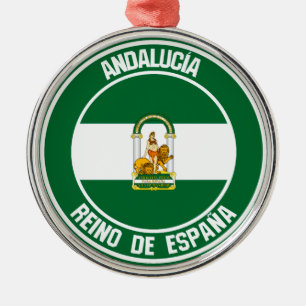 Andalucía Round Emblem Ornament Aus Metall