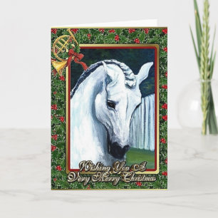 Andalusian Dressage Horse Blank Christmas Card Feiertagskarte
