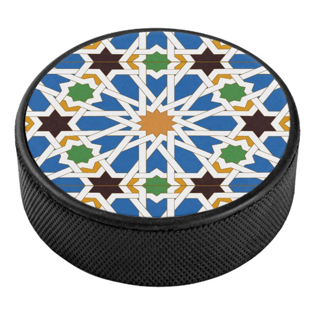 Andalusian Tiles 10 (Real Alcazar, Seville) Eishockey Puck (3/4)
