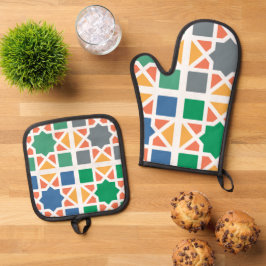 Andalusian Tiles 4 Ofenhandschuh & Topflappen-Set