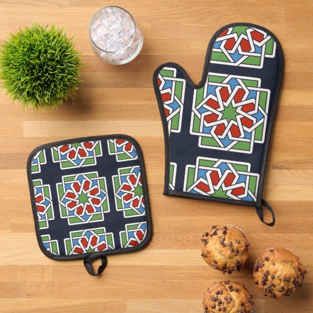 Andalusien 4 ofenhandschuh & Topflappen-Set (Oben Unten)