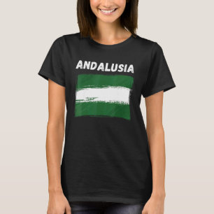 Andalusien Flag Holiday Vintag Grunge Andalusien F T-Shirt
