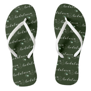 Andalusien Herzflagge, Andalusien, Spanien Flip Flops