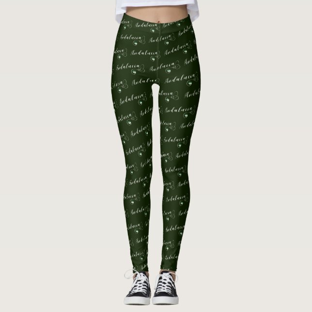Andalusien Herzflagge, Andalusien, Spanien Leggings (Vorderseite)