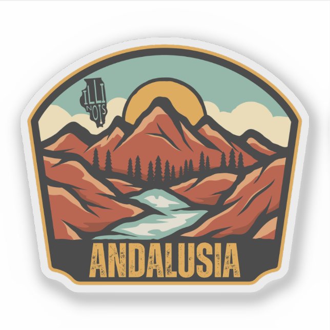 Andalusien, Illinois Aufkleber (Vorderseite)