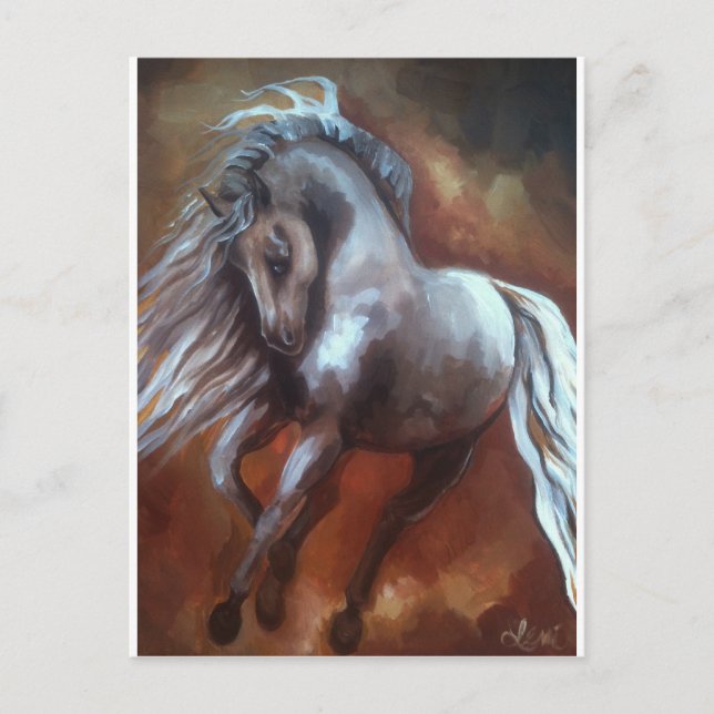 Andalusien Pferd von Leni Postkarte (Vorderseite)