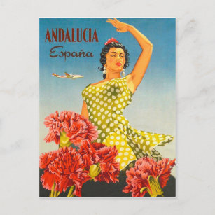 Andalusien, Spanien, traditioneller Tanz, Frau, Vi Postkarte