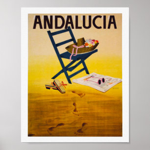 Andalusien Spanien Vintage Reisen Poster
