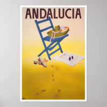 Andalusien Spanien Vintage Reiseplakat