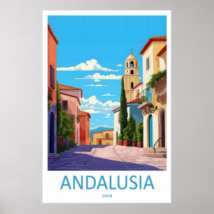 Andalusien Vintage-Reiseposter Ski Nationalpark Poster
