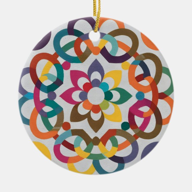 andalusisch-marokkanische Mosaike Keramik Ornament (Vorne)