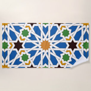 Andalusische Fliesen 10 (Real Alcazar, Sevilla) Strandtuch