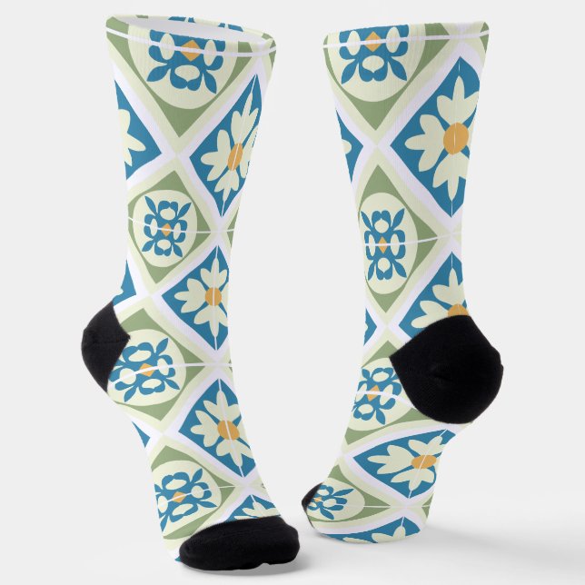 Andalusische Fliesen 13 Socken (Gewinkelt)