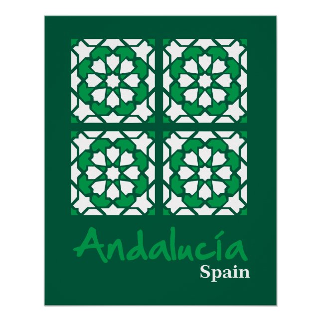 Andalusische Fliesen 2 Poster (Vorderseite)