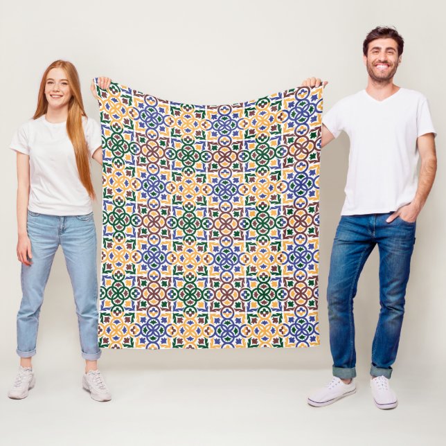 Andalusische Fliesen 3 Fleecedecke (Beispiel)