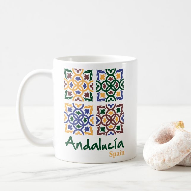 Andalusische Fliesen 3 Kaffeetasse (Mit Donut)