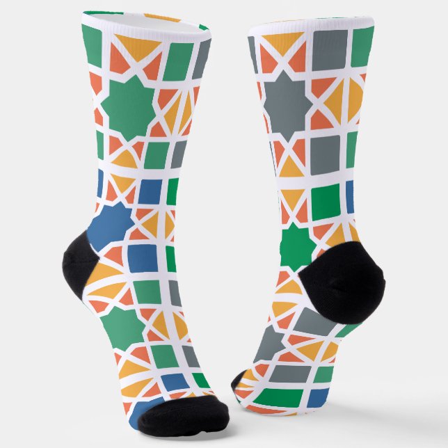 Andalusische Fliesen 4 Socken (Gewinkelt)