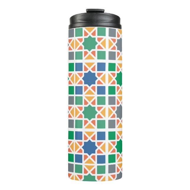Andalusische Fliesen 4 Thermosbecher (Vorderseite)