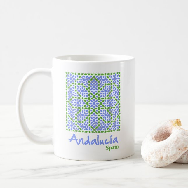 Andalusische Fliesen 7 Kaffeetasse (Mit Donut)