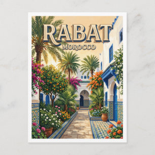 Andalusische Gärten Rabat Marokko Postkarte