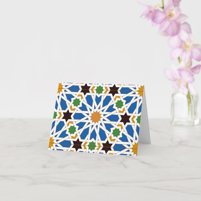 Andalusische Tiles 10 (Real Alcazar, Sevilla) Karte (Orchidee)