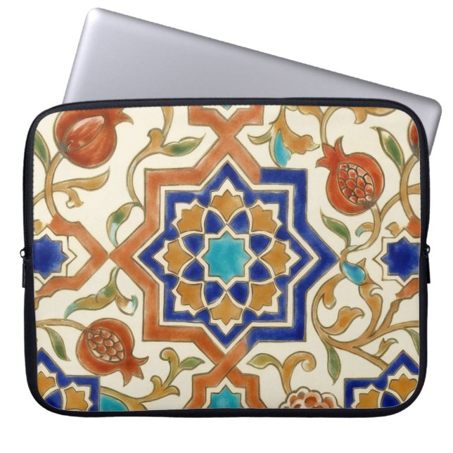 Andalusischer Granatapfel & Blue Star Canvas Laptopschutzhülle (Vorderseite)