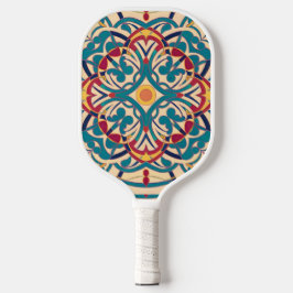 Andalusisches Mosaik minimal, Mandala-Muster Pickleball Schläger