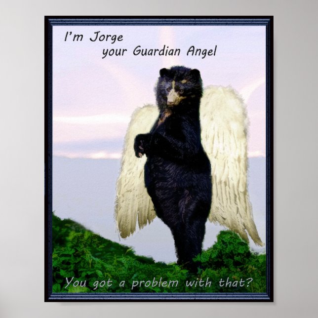 Andean Bear Guardian Angel Poster (Vorne)
