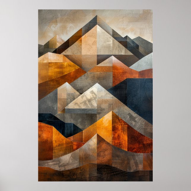 Andengebirge: Abstrakte geometrische Kunst Poster (Vorne)