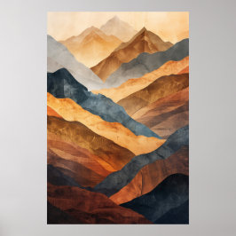 Andengebirge: Abstrakte geometrische Kunst Poster