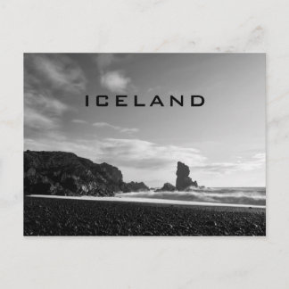 Andenken an den Schwarzen Strand in Island Postkarte