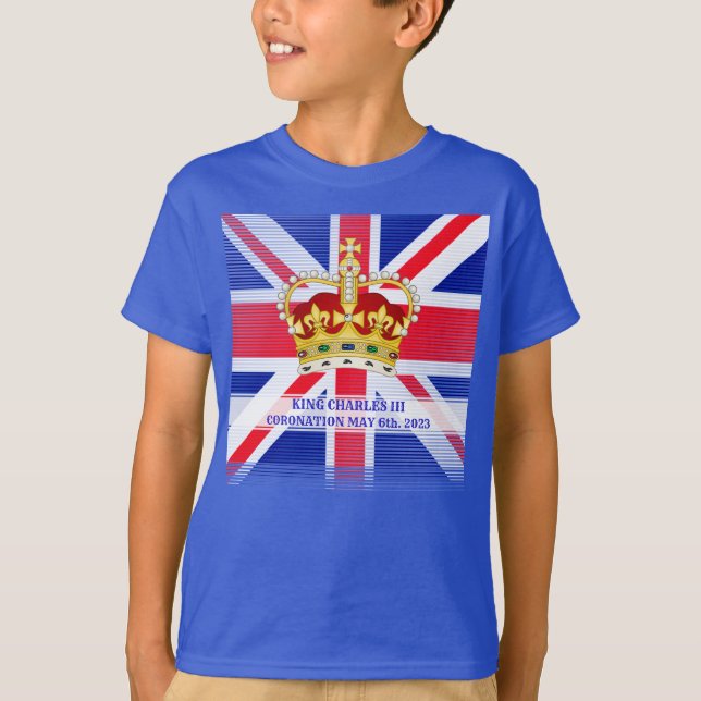 Andenken an die Krönung des Königs Charles III T-Shirt (Vorderseite)