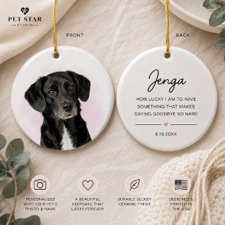 Andenken an Haustiere Hund Katze Mitgefühl Andenke Keramik Ornament