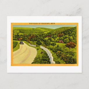 Andenken an Pickney, MI Vintage Postkarte