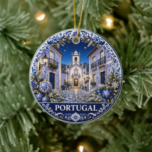 Andenken an Portugal - malerischer Urlaub Keramik Ornament