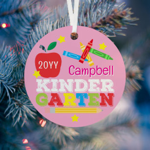 Andenken aus dem Kindergarten Süßes Foto von Mädch Ornament Aus Metall