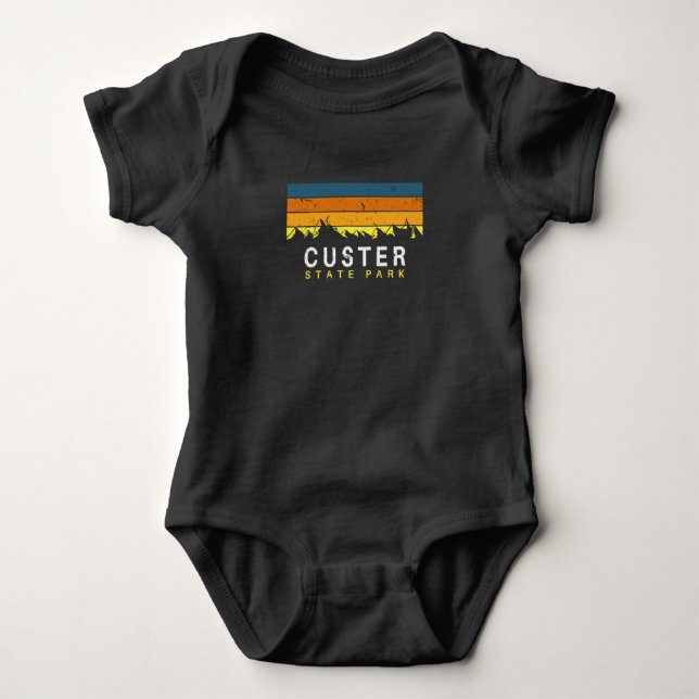 Andenken Custer Staats-Park-South Dakota Sd Baby Strampler (Vorderseite)